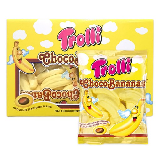 ★기한임박50%할인★ 트롤리 초코바나나 마시멜로우 900g