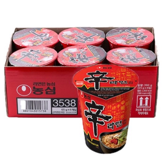 농심 신라면 컵라면 小 65g*6개 (소용량) 