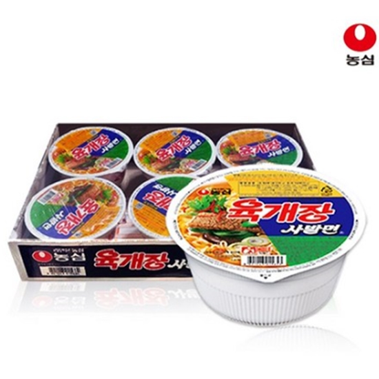 농심 육개장 컵라면 小 86g*6개 (소용량)