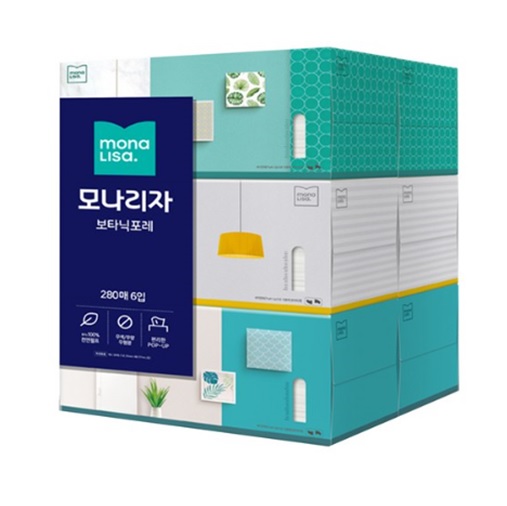 모나리자 보타닉포레 미용티슈 280매 x 6개입