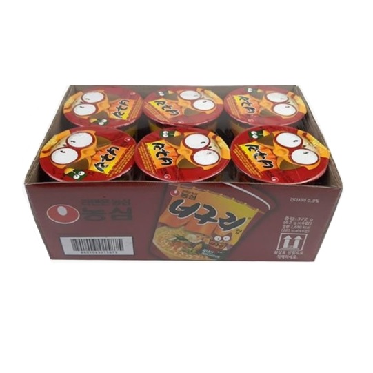 농심 너구리 컵라면 小 62g*6개입 (소용량) 