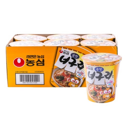 농심 순한 너구리 컵라면 小 63g*6개 (소용량) 