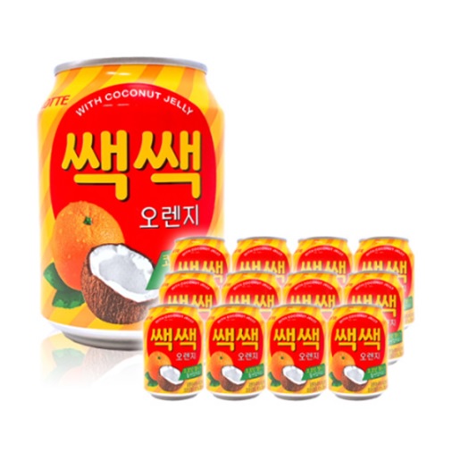 [박스] 롯데칠성 쌕쌕 오렌지 238ml캔 x 12개