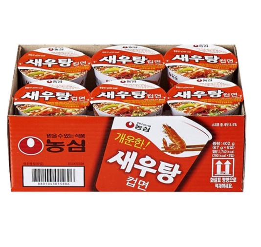 농심 새우탕 컵라면 小 67g * 6개입(소용량) 