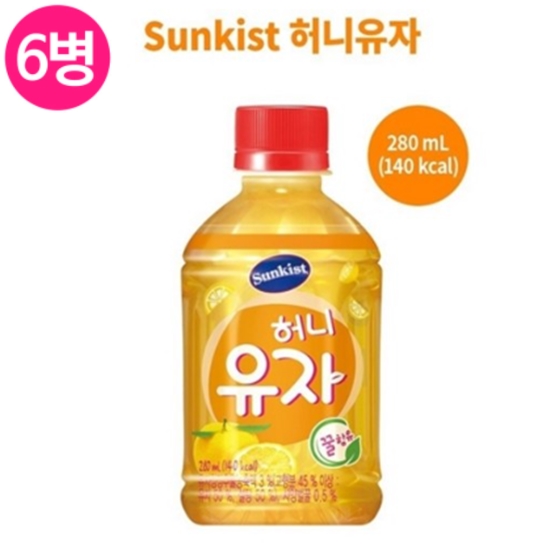 썬키스트 허니유자 280ml x 6페트