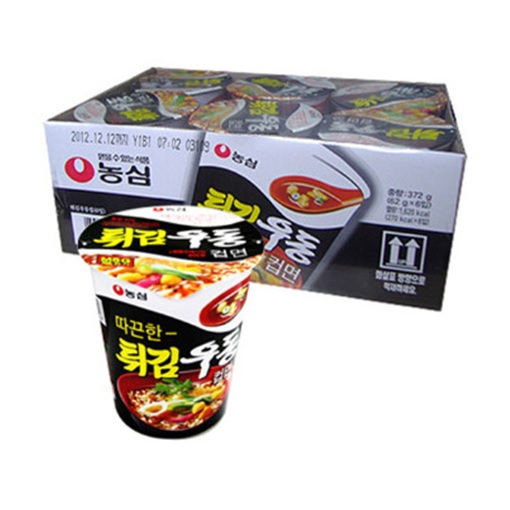 농심 튀김우동 컵라면 小 62g*6개 (소용량) 