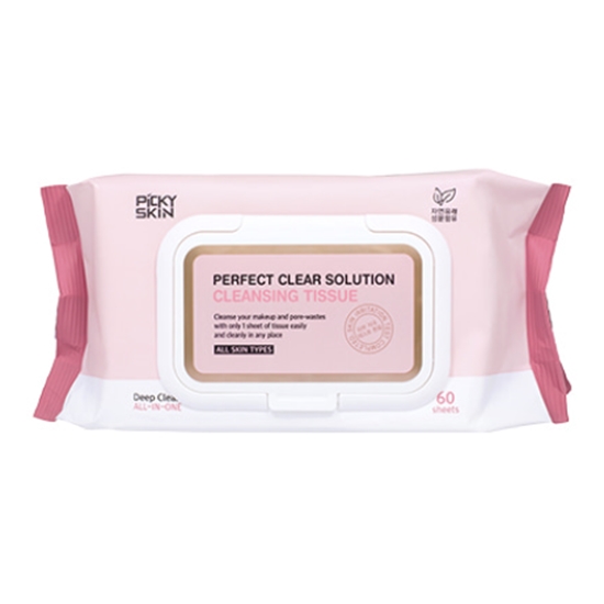 PICKY SKIN 퍼펙트 클리어 클렌징 티슈 60매 x 2개
