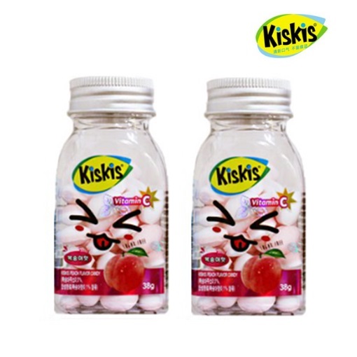 kis kis 키스키스 복숭아향 캔디 x 2통  
