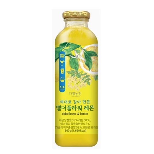 다농원 엘더플라워 레몬청 희석음료 600g