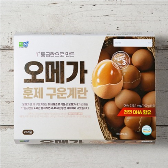 오메가 훈제 구운계란 20구(무항생제 1+등급)