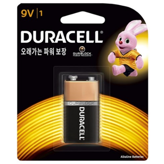 듀라셀 알카라인 건전지 9V 사각형
