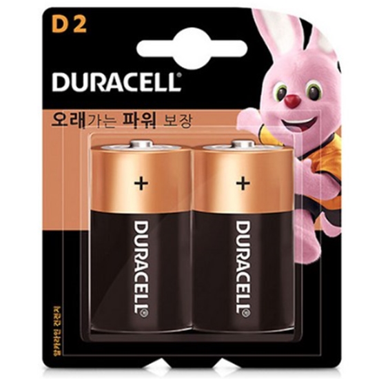 듀라셀 알카라인 건전지 D형 2개입 