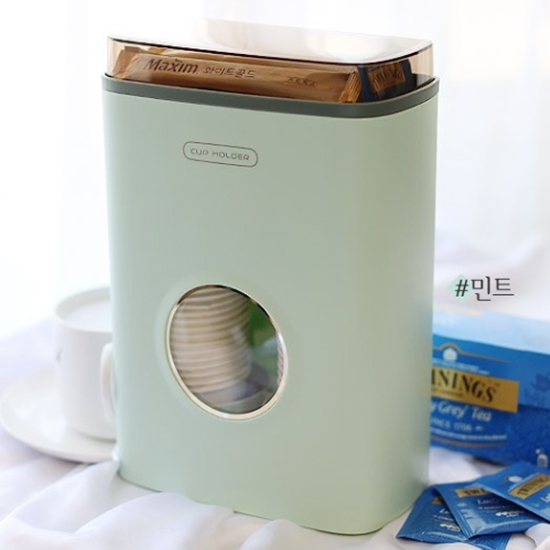 인테리어 종이컵 디스펜서 홀더(고급형) - 그린민트컬러