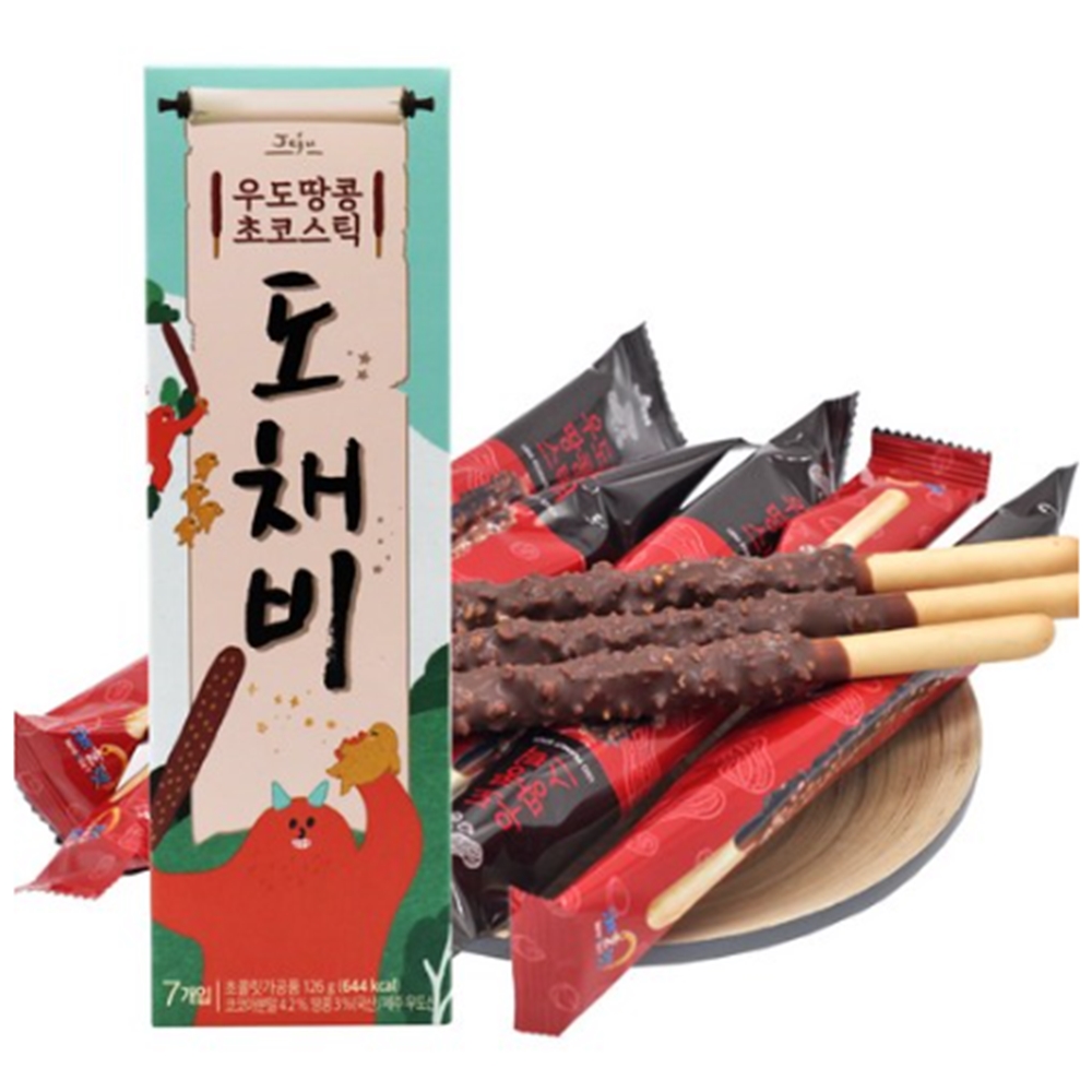제주 우도 땅콩 초코스틱 (도채비) 7개입