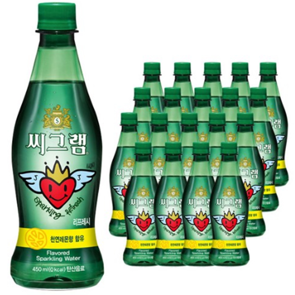 씨그램 레몬 탄산수 350ml x 24개입