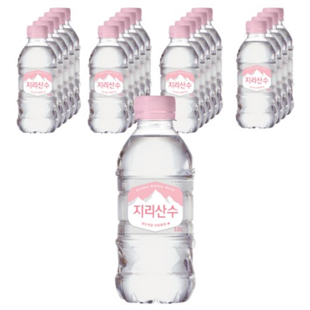 아워홈 지리산수 핑크에디션 생수 330ml x 20pet 