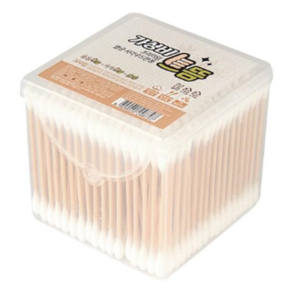 프리미엄 멸균 사각 우드 면봉 300개입