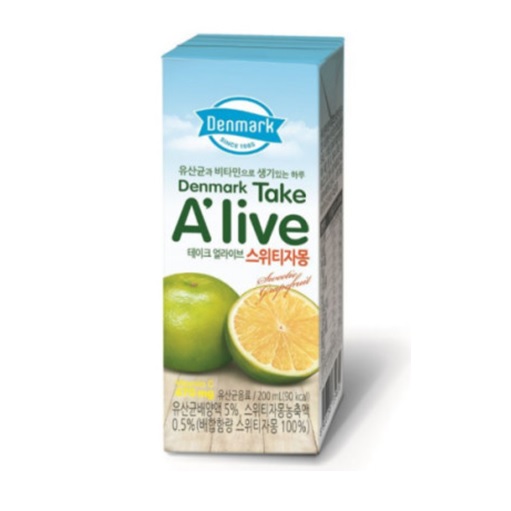 ◈덴마크 얼라이브 스위티 자몽주스 200ml x 24팩
