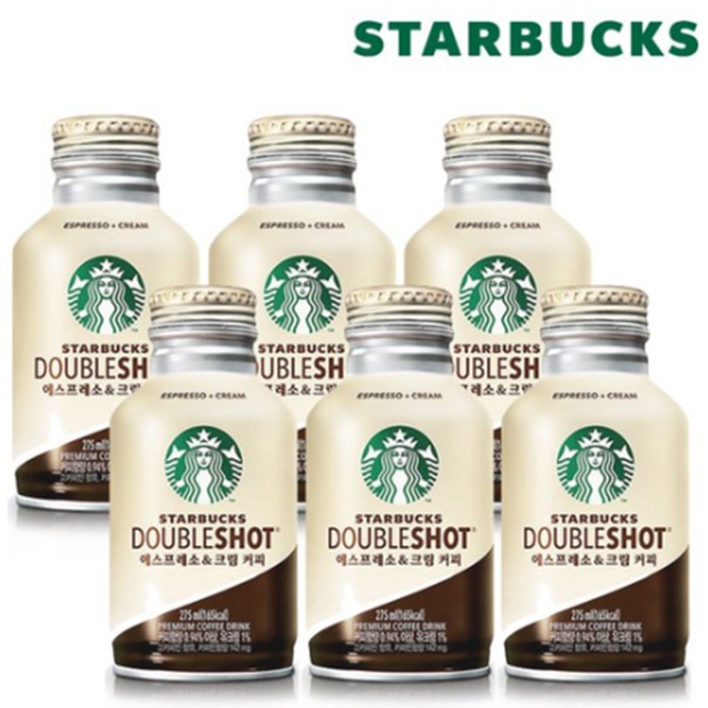 스타벅스 더블샷 에스프레소 & 크림 커피 275ml x 6캔