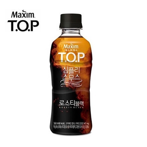 맥심 TOP 심플리 스무스 로스티 블랙 360ml x 4페트  