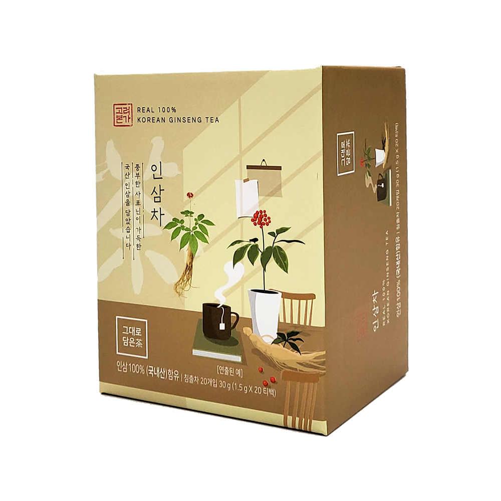 고려본가 인삼차 20T (Real 100% Korean Ginseng Tea)