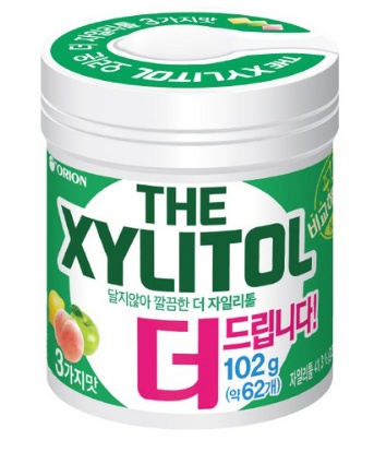 오리온 THE 자일리톨 오리지널 용기 102g (세가지맛)