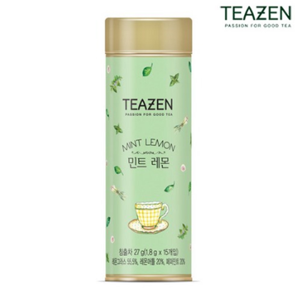 티젠 프리미엄 블렌딩 민트레몬 삼각티백 15T