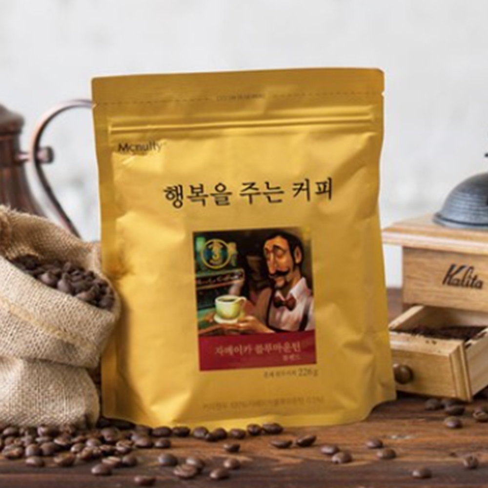 맥널티 행복을주는커피 자메이카 블루마운틴 블렌드(분쇄원두커피) 226g