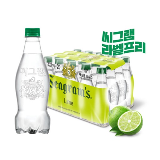 New 무라벨 씨그램 탄산수 라임 450ml x 20입