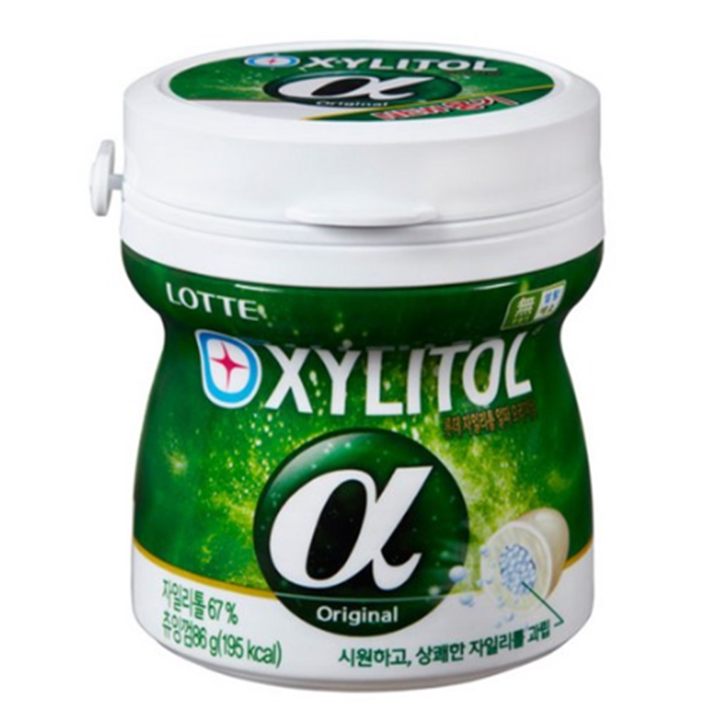 6000 롯데 ∝알파 자일리톨 껌 알파 원통 86g
