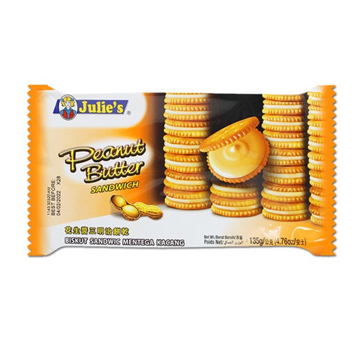 수입크래커 줄리스 피넛버터 샌드위치 135g
