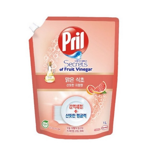프릴 주방세제 맑은 식초 산뜻한 자몽향 1,000ml (리필)