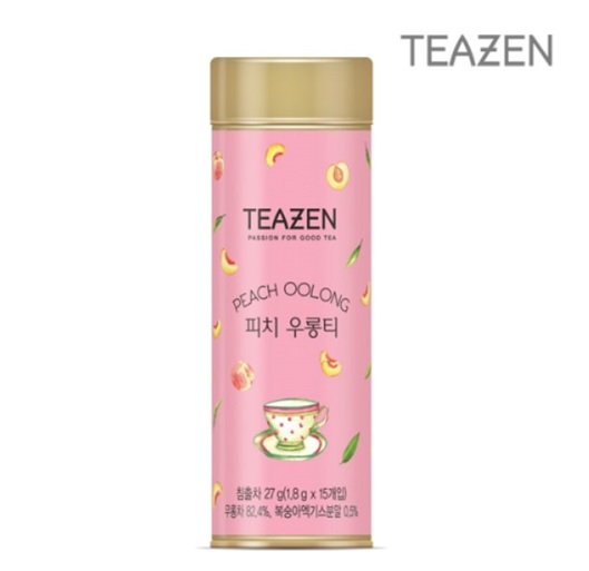 티젠 프리미엄 블렌딩 피치우롱티 삼각티백 15T 