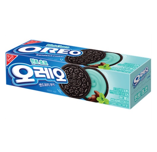 오레오 민트초코 샌드위치 쿠키 80g