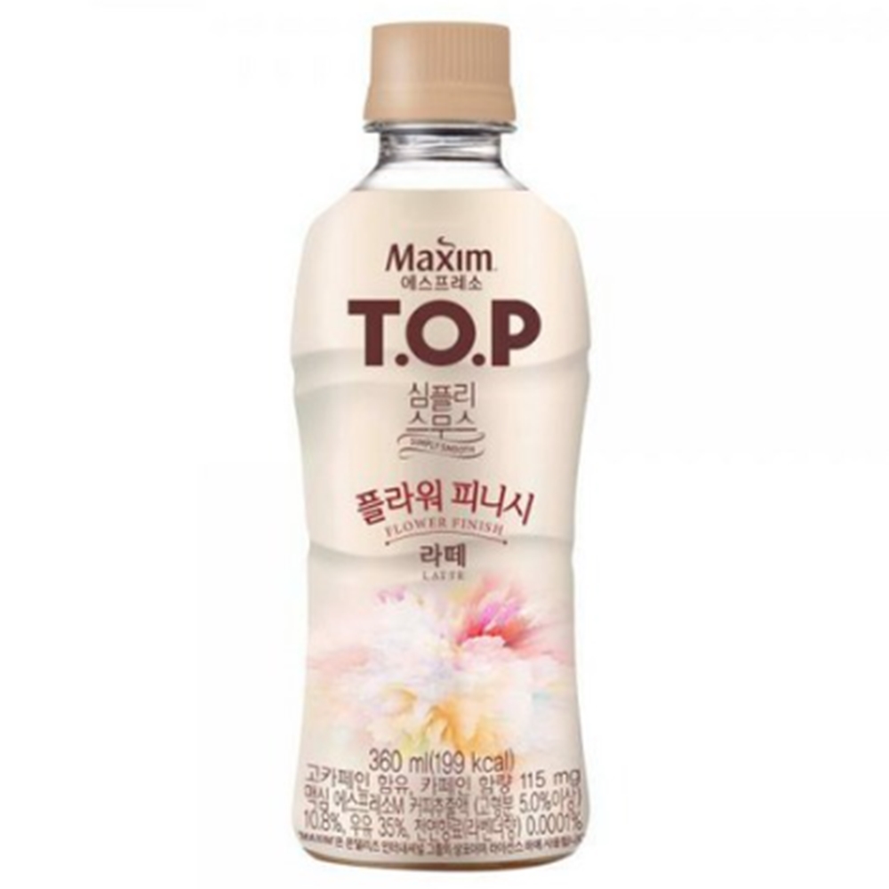 맥심 TOP 심플리 스무스 플라워 피니시 라떼 360ml x 4페트