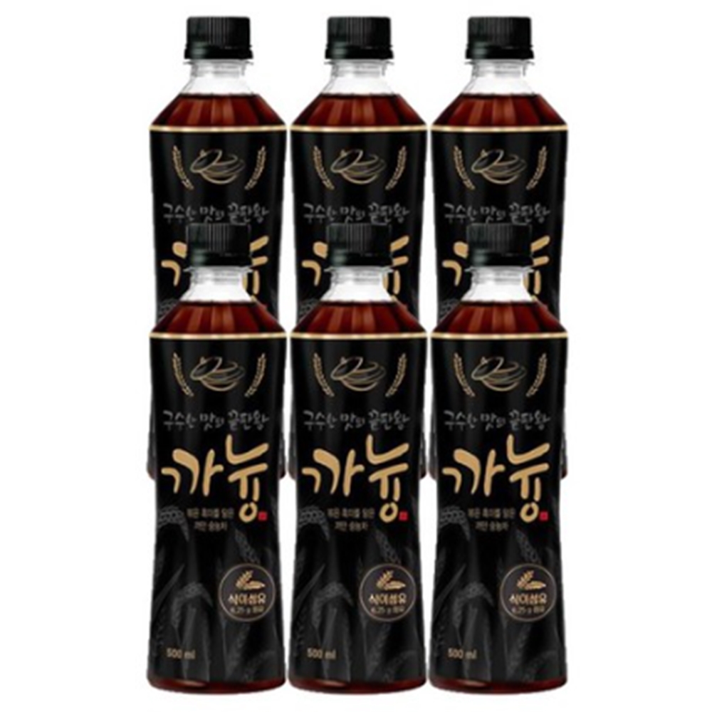 롯데칠성 흑미숭늉차 까늉 500ml x 6병