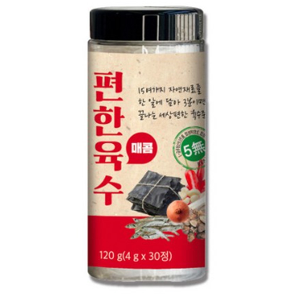 (임박할인) 매콤 편한육수 4g x 30정 국물찌개용 고체형 동전육수