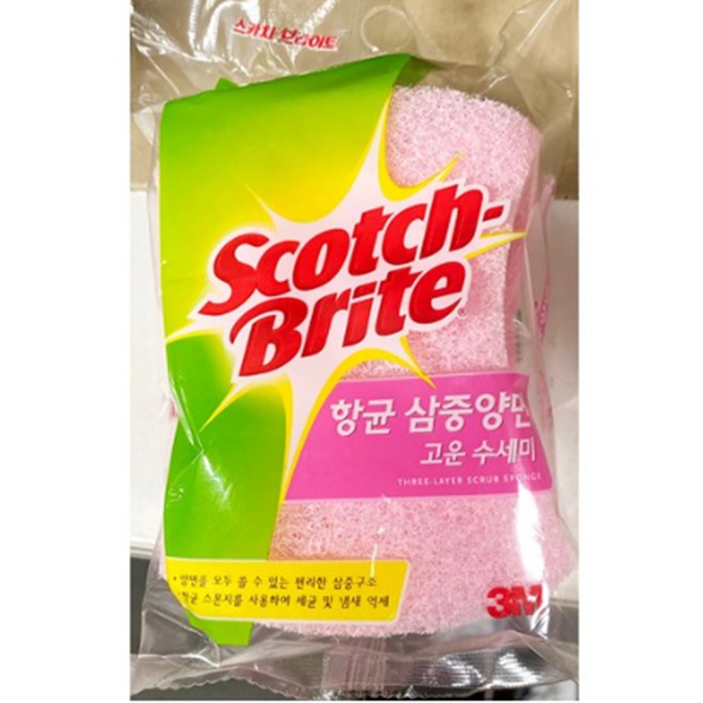 3M 그물망사 수세미 2입