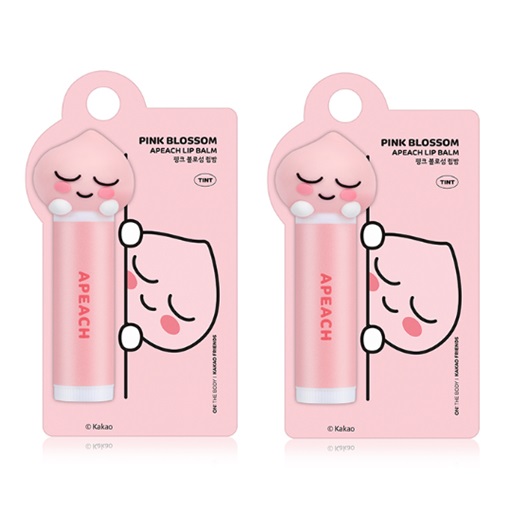 AKAO 카카오프렌즈 립밤 어피치 핑크블로섬 2개 