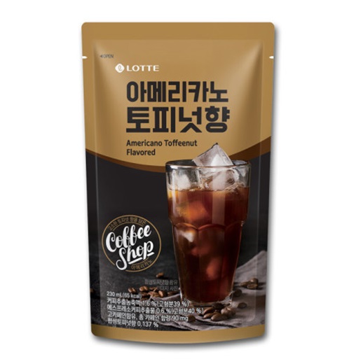 (50%할인) 롯데 아메리카노 토피넛향 파우치음료 10개입