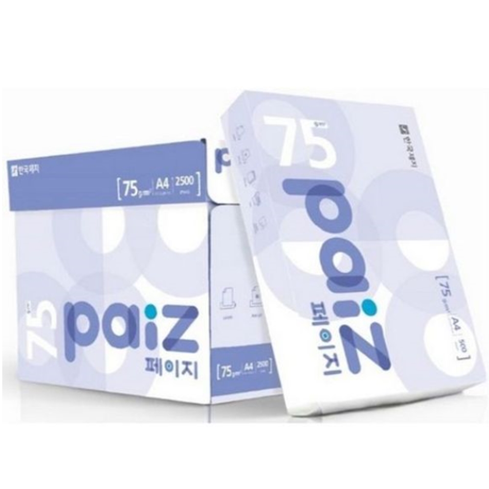 한국제지 paiz 복사용지 A4 BOX 2500매