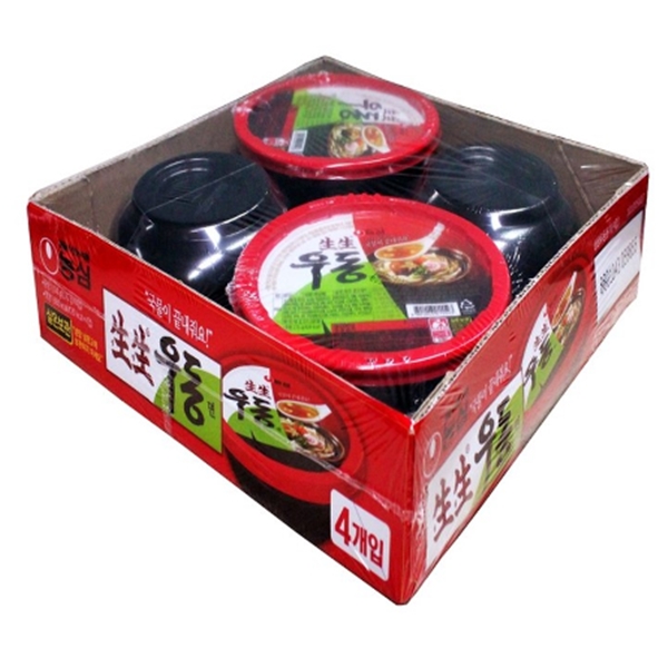 농심 생생우동 용기 276g x 4개입