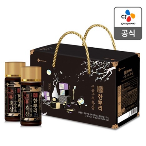 (60%할인) CJ 한뿌리 흑삼 (120ml x 10입)