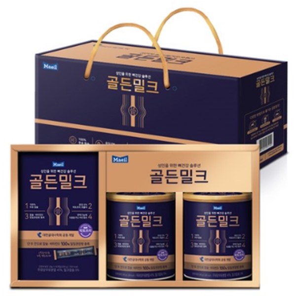 매일유업 골든밀크 선물세트 캔형 360g x 2p + 스틱형 200g 