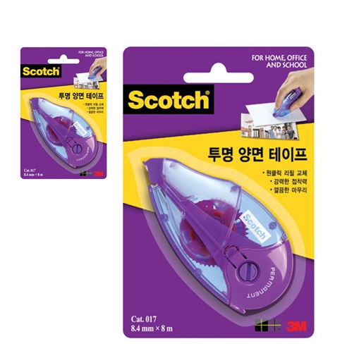 3M 스카치 투명 양면 풀테이프 2묶음