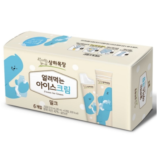 매일 상하목장 얼려먹는 아이스주스 밀크 85ml*6개입