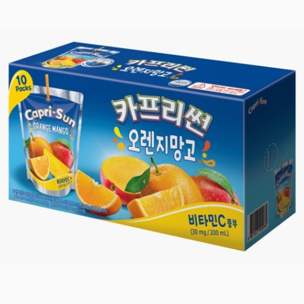 농심 카프리썬 오렌지망고맛 200ml x 20팩