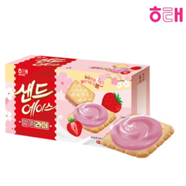 4800 해태 에이스샌드 딸기라떼 204g