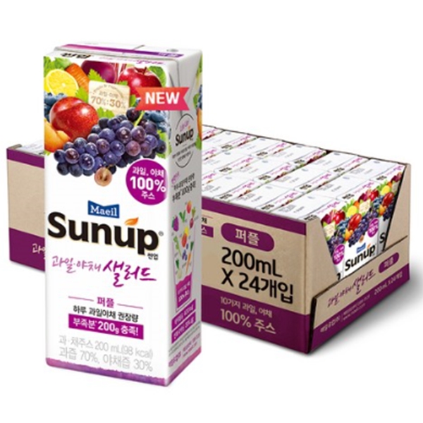 매일 썬업 과일야채샐러드 퍼플 200ml x 24팩