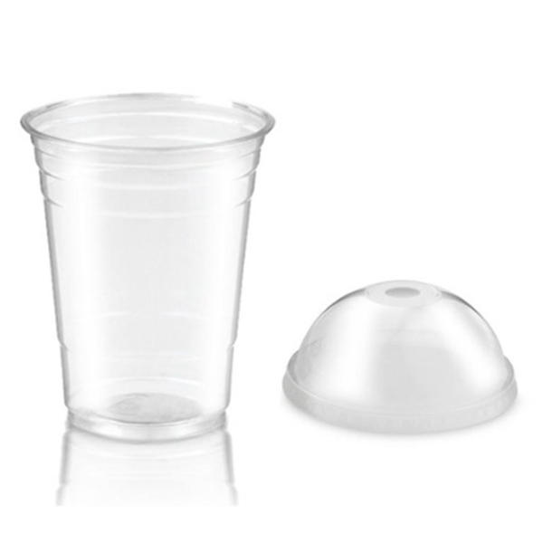 (돔형 신상품) 16온스 투명컵 100개+돔형뚜껑 100개 세트(얼음컵)